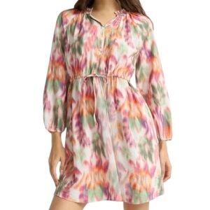 TIME AND TRU Floral Watercolor Dress